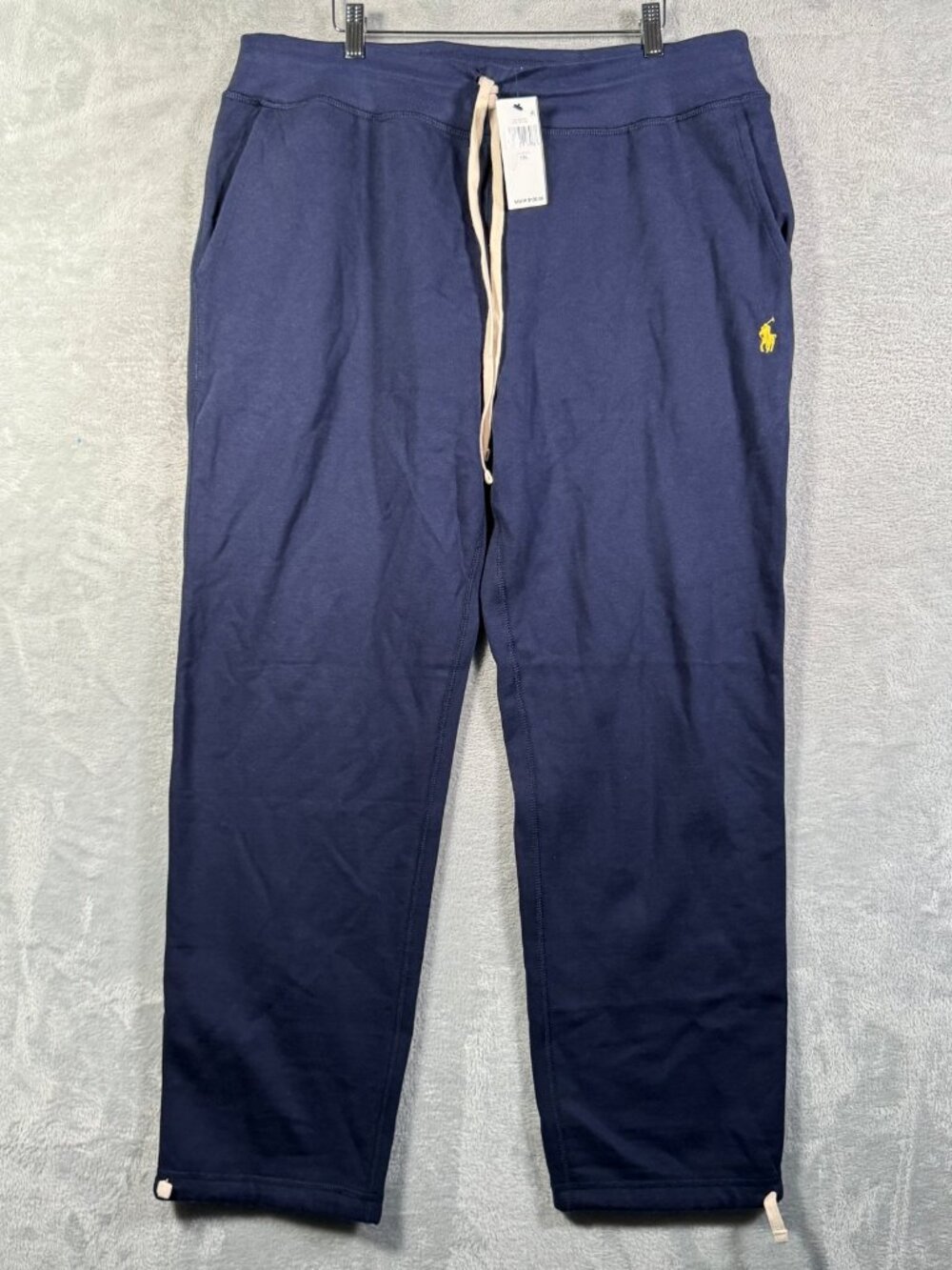 Polo Ralph Lauren Sweatpants Mens XXL Navy Blue Fleece Drawstring Logo $130